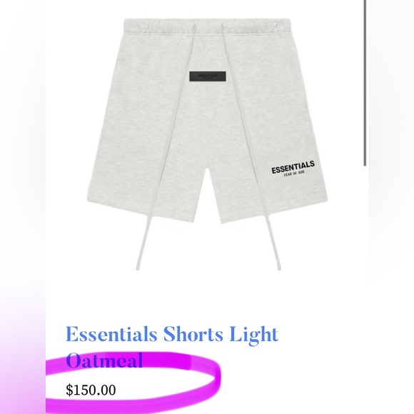 Essentials Fear of God Essentials Light Oatmeal Sweat Shorts | NEW/NWT!!🔥 - Picture 15 of 15